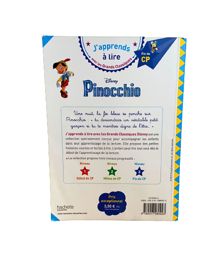 J'apprends à lire avec les grands classiques : Pinocchio / Fin de CP, niveau 3